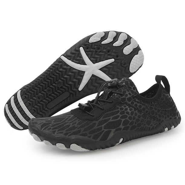 Zapatos Agua Secado Rápido Descalzo Aqua Calcetines Playa para Hombres Mujeres (36) Negro
