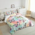 thumbnail image 4 of Erosebridal Rainbow Tie Dye Comforter Twin Chic Butterfly Bedding Set, Watercolor Swirl Down Comforter Wild Animals Bed Set, Multicolor Spiral Quilted Duvet Breathable, 4 of 5