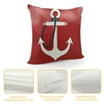 thumbnail image 4 of Shangniulu Throw Pillow Covers White Boat Nautical Tool on Blue Red Background Square Pillowcases for Home Decor Sofa Car Bedroom Pillow case White, 4 of 5