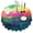 Colorful Tie Dye, variant on Colorful Tie Dye Wave Pattern Round Tablecloth 60"x60",Wrinkle Wipeable Table Cloth for Kitchen Dining Room Picnic Patio Party