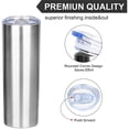 thumbnail image 3 of Gobelet en Acier Inoxydable 20oz Double Paroi Isolée -Argent, 3 of 4
