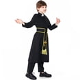 thumbnail image 7 of Glisme Boys Graphic Tees Kids 3 Pcs Priest Robe Preacher Cassocks For Boys Girls Praise Worship Robes Black T-Shirt Size 4-6 Years, 7 of 7