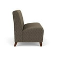 thumbnail image 2 of Siena Lounge Lobby Reception Waiting Armless Loveseat / Walnut Wood Legs / Brown, 2 of 5