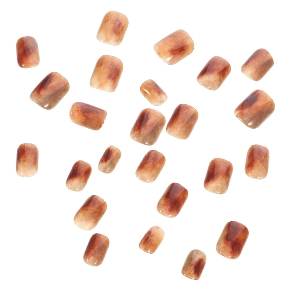 COOPHYA Assorted Color Fake Nails Kit Short Full Nail Tips Press on Nails for Fashion