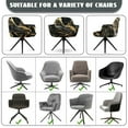 thumbnail image 6 of Xoenoiee Black Golden Marble Print Dining Room Chair Cover Velvet Curved Accent Chair Cover Armchair Cover Wingback Chair Protector Office Chair Cover for Kitchen Living Room, 6 of 7