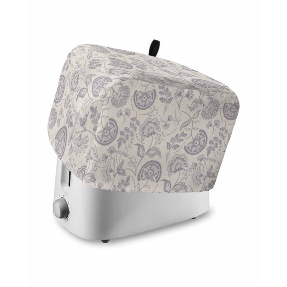 Toaster Cover 4 Slice Pastoral Flowers Toaster Oven Cover with Pockets Purple Farmhouse Floral Dustproof Bakeware Protector Small Kitchen Appliance Dust Covers and Fingerprint Protection