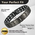 thumbnail image 5 of Wollet Stainless Steel Magnetic Bracelet for Men with Double Magnets Adjustable (Black & Blue), 5 of 6