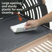 Sport Pet Designs Cat Carrier, Foldable Plastic, Medium, 25 lb Limit, Gray, 15.25 L x 18.5 W x 14.25 H