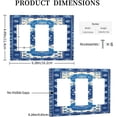 thumbnail image 5 of White Blue Style Flower Pattern Vintage Light Switch Covers 3 Gang Rocker Decorative Triple Outlet Wall Plate Cover Electrical GFCI Switchplate for Bedroom Bathroom Decor, 5 of 5