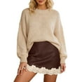 thumbnail image 2 of Womens Satin Skirts Y2k Lace Hem Mini Skirt Elegant Bodycon Pencil Skirt Short Underskirt Streetwear, 2 of 5