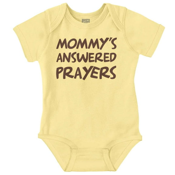 Mommy's Answered Prayer Religious Romper Boys or Girls Infant Baby Brisco Brands NB