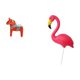 thumbnail image 5 of Figura decorativa de escritorio de flamenco sueco, adorno de jardín con estaca, caballo Dalecarlian creativo, artesanía en madera, ideal para regalar., 5 of 8
