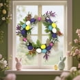 thumbnail image 4 of 12inch Easter Egg Wreath Elegant Spring Wreath with Flowers,Eggs,GreenLeaves andTwine,ArtificialSpring Easter Wreath Front Door Decorations for Home Wall Window Party and Holiday Celebrations, 4 of 5