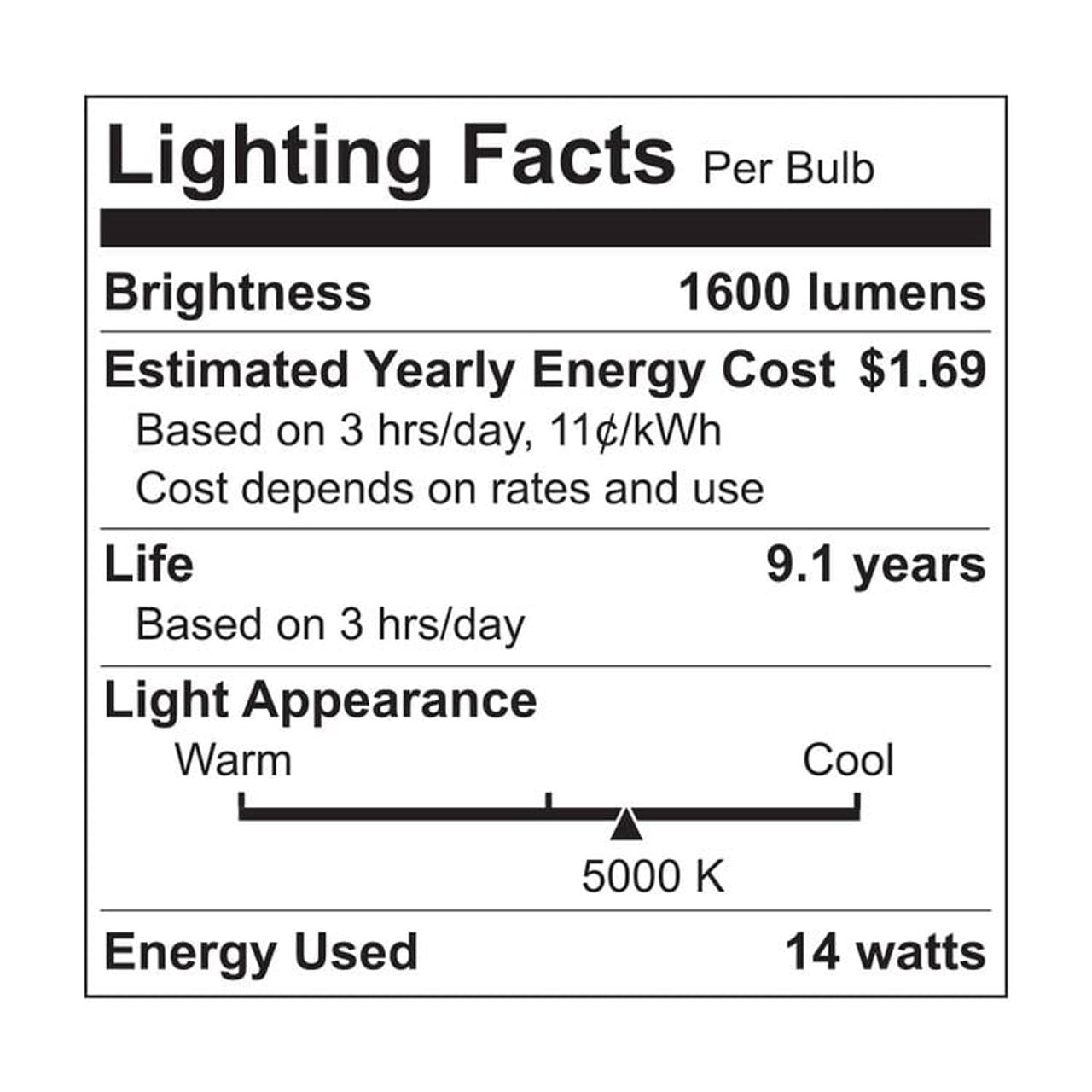 Great Value A19 LED Light Bulbs, 100 Watts Eqv, Daylight, General Purpose, 9yr, Medium Base, 12 pack