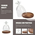 thumbnail image 5 of 3 PCS Angel Glass Dome Cloche Angel Glass Cover Counter Decor 14X10.5CM, 5 of 8