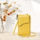 thumbnail image 5 of Monedero pequeño de material cuero para teléfono , bandolera bandolera Cartera para teléfono Bolsos ligeros para mujer - Amarillo BLESIY bolso del teléfono celular, 5 of 8