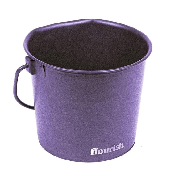Cubo para perros Flourish Pets de acero inoxidable, 2 litros, morado, paquete de 2