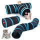 thumbnail image 3 of 650g Arco Iris gato juguete túnel parque infantil gatos rascador correr rompecabezas interactivo juguete gatitos gatos adultos, 3 of 5