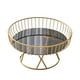 thumbnail image 2 of Bandeja de hierro para frutas y aperitivos con base de mármol | Plato versátil para servir en la mesa de centro del salón | Diseño geométrico blanco o negro | Tamaño: 23 o 27 cm, 2 of 6