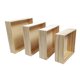 thumbnail image 1 of Caja de almacenamiento de madera para el hogar, 4 unidades, organizador de escritorio, diseño cuadrado, caja de regalo, 1 of 8