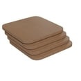 thumbnail image 2 of BizChair Square Seat Rounded Edge Bar Stool, Teak, 2 of 11