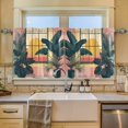 thumbnail image 2 of Yayeee Kitchen Curtains Tier Set of 2 Light Filtering 57"x36" Over Sink Window Panels, Pink Sunset, 2 of 7
