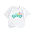 thumbnail image 1 of Gibobby Blusa Nueva ropa para niños de verano, camiseta de manga corta para niñas de estilo europeo y estadounidense, camiseta para niños con cuello redondo y estampado （Blanco， 0-2 Años), 1 of 5