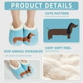 thumbnail image 3 of G&Y Women's Slipper Socks - Animal Pairable, Non-Slip Fuzzy Slipper Socks,AiryBlue, S, 3 of 6