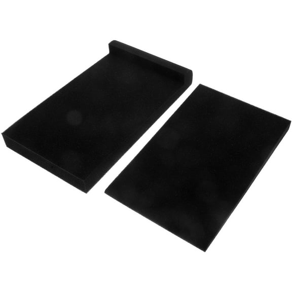 LEORX 2Pcs Monitor Speaker Isolation Pad Black Sponge for Echo and Reverberation Control
