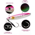 thumbnail image 2 of BLUEWING Fishing Lures Slow Pitch Jig Flat Fall Jigging Pitching Lures Vertical Jigs, Baits with Assist Hook Fishing Artificial Bait, Pink,120g, 2 of 7