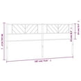 thumbnail image 2 of vidaXL Metal Headboard Black 180 cm, 2 of 5