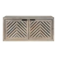 thumbnail image 3 of Kate and Laurel Mezzeta Decorative Coastal 2-Door Wall Cabinet, 30 x 10 x 14, Whitewash, Decorative Modern Storage Cabinet with Doors, 3 of 10