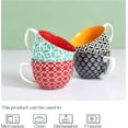 thumbnail image 3 of Large Ceramic Mugs Set of 4, 24 oz Jumbo Cups for Coffee, Soup & Latte – Housewarming & Wedding Gift, Vibrant Colors, 3 of 7