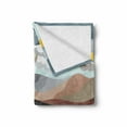 thumbnail image 2 of Landscape Soft Flannel Fleece Blanket, Abstract Mountain Landscape Countryside Sun Fluffy Clouds Green Field and a River, Cozy Plush for Indoor and Outdoor Use, 50" x 60", Multicolor, by Ambesonne, 2 of 6