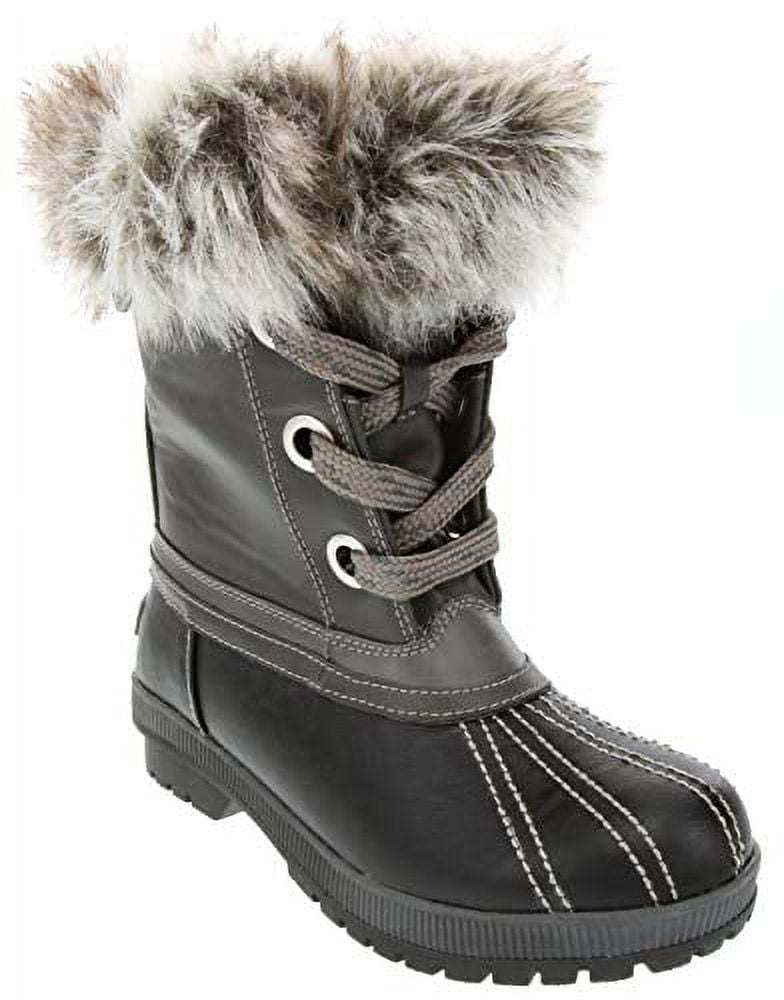 London fog womens melton cold weather 2024 waterproof snow boot