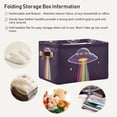 thumbnail image 5 of Yayeee Canvas Storage Basket with Handles for Shelves Fabric Bins Closet Organizer, Colorful UFO, 5 of 8