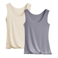 thumbnail image 2 of Women's Cooling Ice Silk Tanks with Seamless Construction and Soft Drape Featuring Breathable Fabric for Summer Days Lounging at Home Office Wear Light Gray XL, 2 of 8