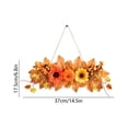 thumbnail image 3 of Fall Wall Hanging Decor, Halloween Thanksgiving Floral Pendant, Artificial Pumpkin Sunflower Maple Leaf Decoration, Door Entrance Hanging Ornament, Autumn Home Decor, 3 of 6