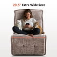 thumbnail image 5 of MCombo Wall Hugger Armless Power Recliner Chair, 29.5" Extra Wide Seat, Oversized Fabric Powered Reclining Sofa for Living Room, Small Space ALR01, 5 of 8