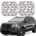 thumbnail image 2 of Uemuo Bird Printed 2 PCS Car Windshield Sun Shade, Auto Sun Heat and UV Rays Blocker, Foldable Automotive Front Window Sunshade Protector, 2 of 7