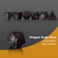 thumbnail image 3 of Metal Dice Set D&D, 7 PCS Dragon & Warrior Metallic DND Polyhedral Dice Set with Gift Metal Box for Dungeons and Dragon Tabletop Game (Gray Dice & Red Dragon), 3 of 7