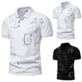 thumbnail image 4 of BOBOGOJP Polos de Mode pour Hommes Performance Extérieure Polos Tactiques Manches Courtes Évacuant l'Humidité (Blanc,m), 4 of 5
