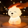 thumbnail image 1 of Children's Night Light, Soft Silicone Puppy Night Light Baby Parenting Night Light Rechargeable, Color Changing Bedside Night Light, 1 of 4