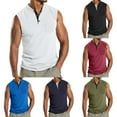 thumbnail image 5 of Men Summer Sports Loose Sleeveless Vest Solid Simple Waistcoat Bottoming Shirt, 5 of 8