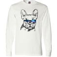 thumbnail image 3 of Inktastic French Bulldog Portrait with Sunglasses Long Sleeve T-Shirt, 3 of 5
