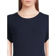 thumbnail image 4 of Time and Tru Women's Dolman Sleeve Ribbed Maxi Dress with Side Slits, Sizes XS-XXXL, 4 of 5