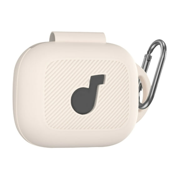 Yucurem Silicone Protective Cover Case with Carabiner for Soundcore C30i (Beige)