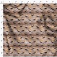 thumbnail image 4 of Soimoi Orange Heavy Canvas Fabric Crow Bird Printed Fabric 1 Yard 58 Inch Wide, 4 of 6