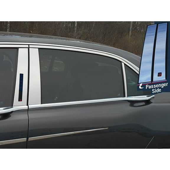 Stainless Steel Pillar Trim 6Pc Fits 2017-2020 Lincoln Continental PP57681 QAA