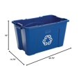 thumbnail image 5 of 18 Gallon Paper Recycling Box, Stackable Waste Container, Heavy Duty Use in Indoor Outdoor Spaces, Blue, 5 of 5